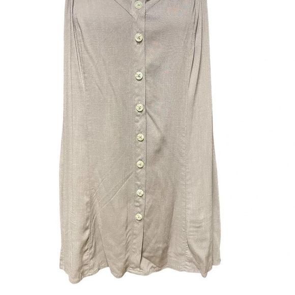 Torrid‎ Fit and Flare Rayon Slub Button-Front Cami Top Falcon Tan Plus Size 2X - Picture 4 of 12